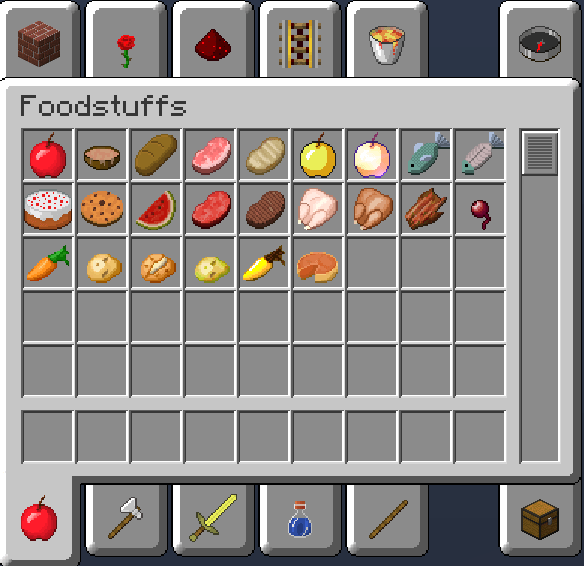 onglet bouffe