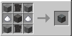 Blood Magic - Craft de la Speed Rune : une Blood Rune au centre, deux sucres sur les côtés,  deux Basic Slates en haut et en bas et de la Stone dans les coins.