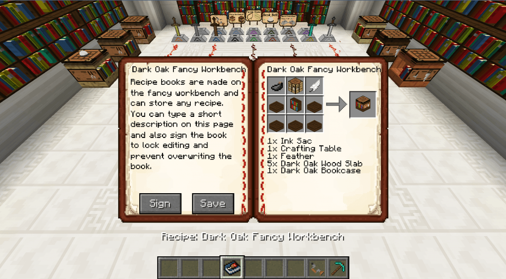 Bibliocraft - Recipe Book