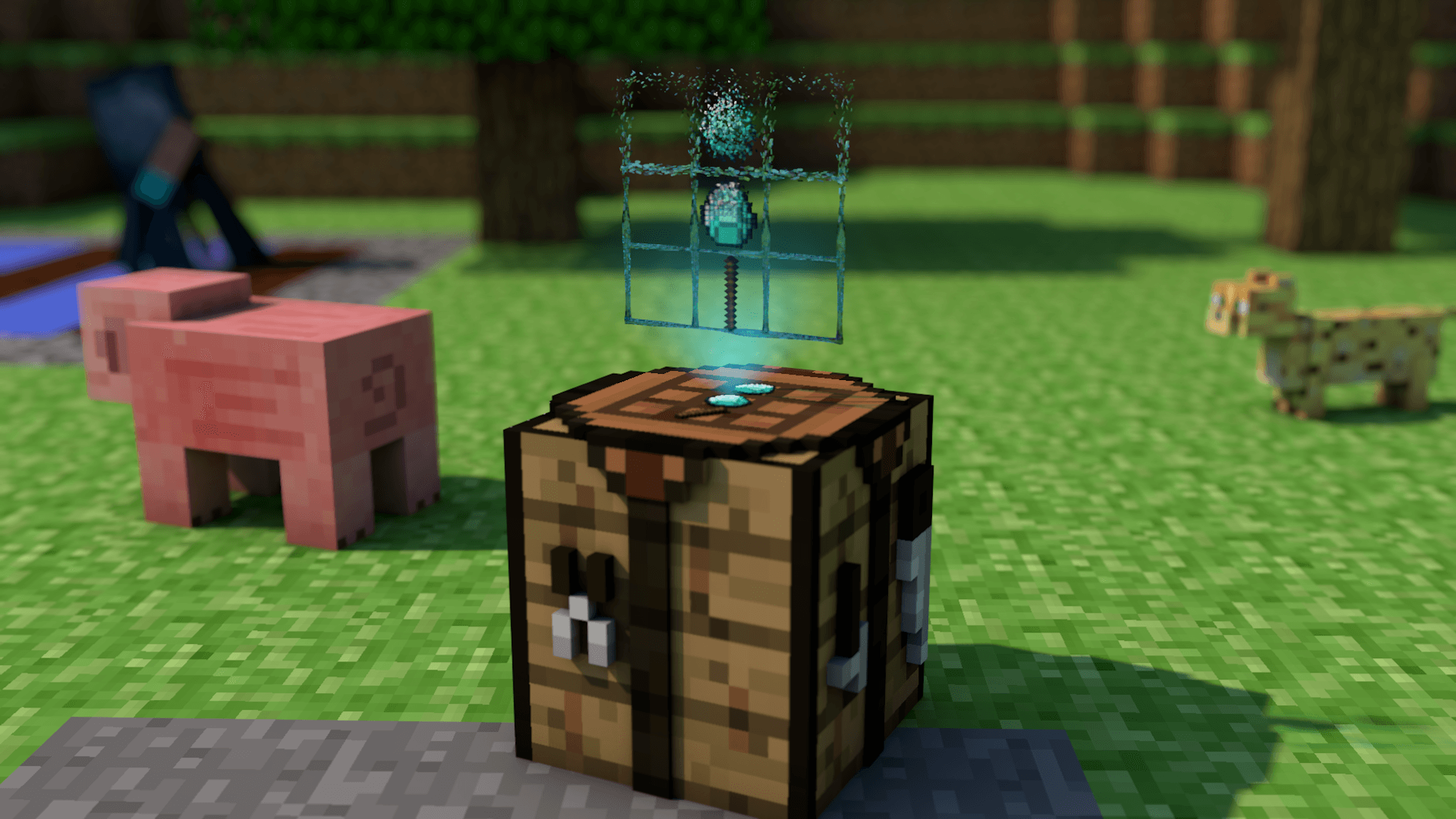 crafting_a_diamond_sword__minecraft_wallpaper__by_micdoes-d8nce5j