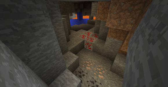 minerai de redstone dans grotte