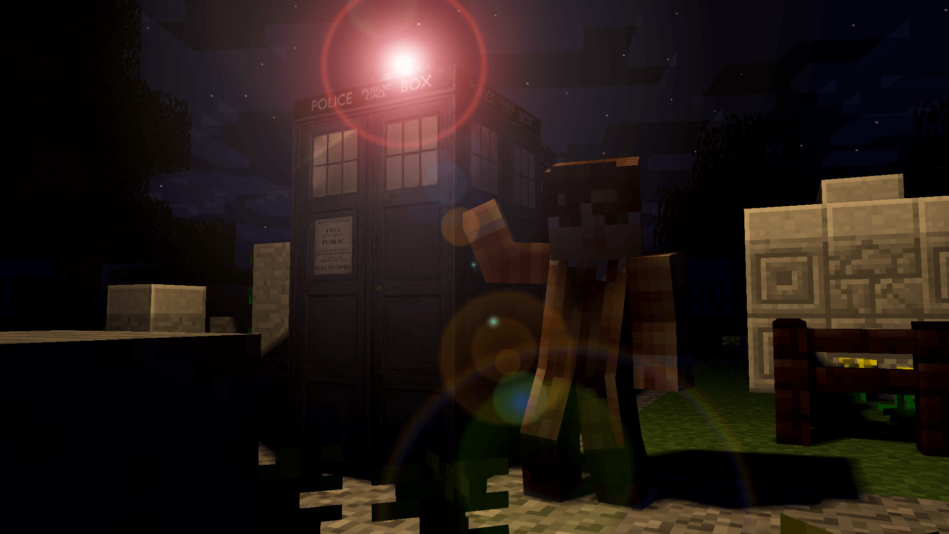 Docteur Who dans Minecraft, un Wallpaper de GreenLenux