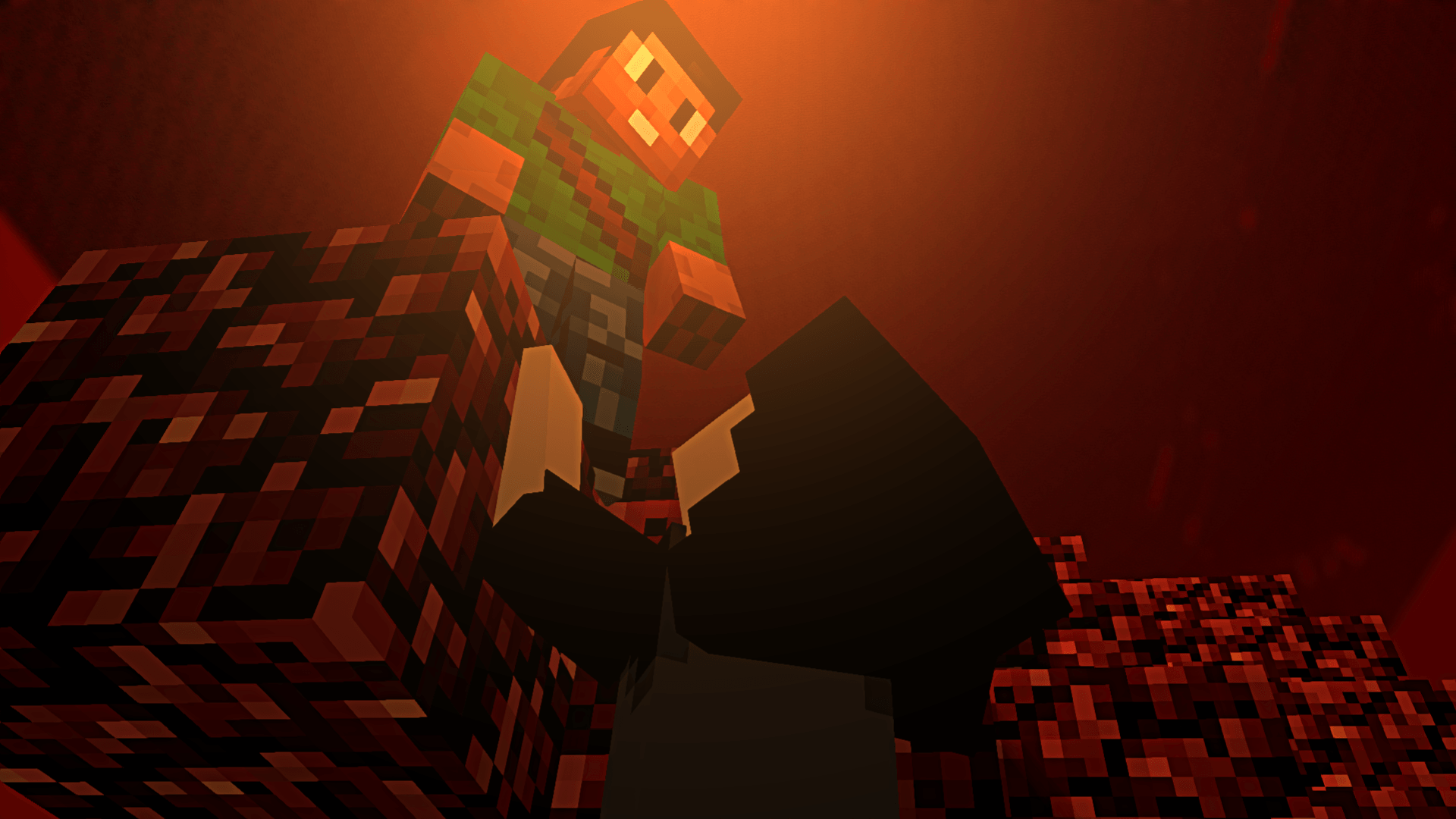 Une chute dans le nether, un Wallpaper de GreenLenux