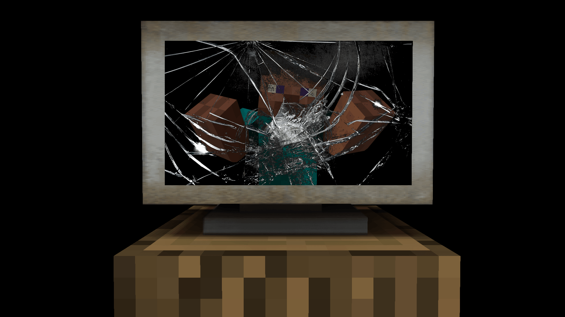 Un fond d'écran d'un minecraftien prisonnier