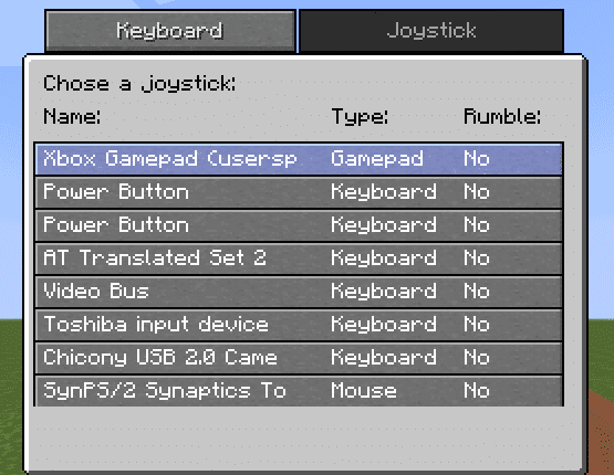 Minecraft Flight Simulator - Joystick 1