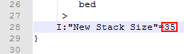 Capture config stacksize
