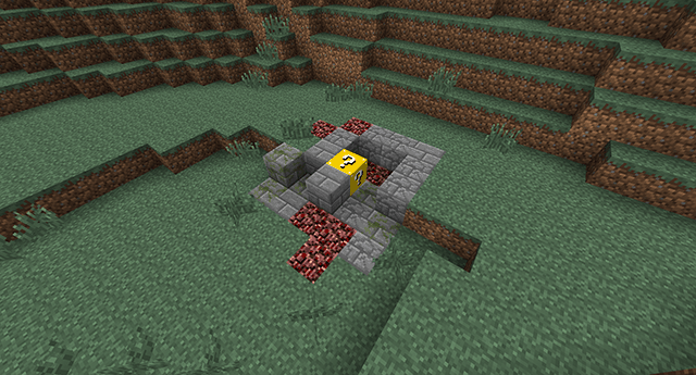 Lucky Block : Une ruine avec un bloc de chance