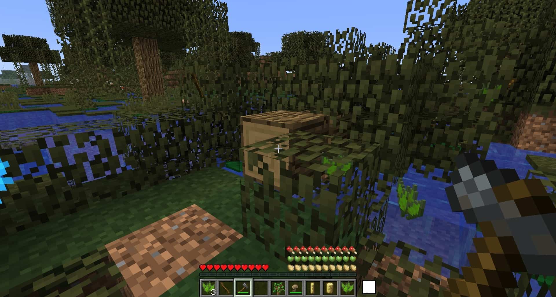 chute d'un arbre avec le mod Geomastery