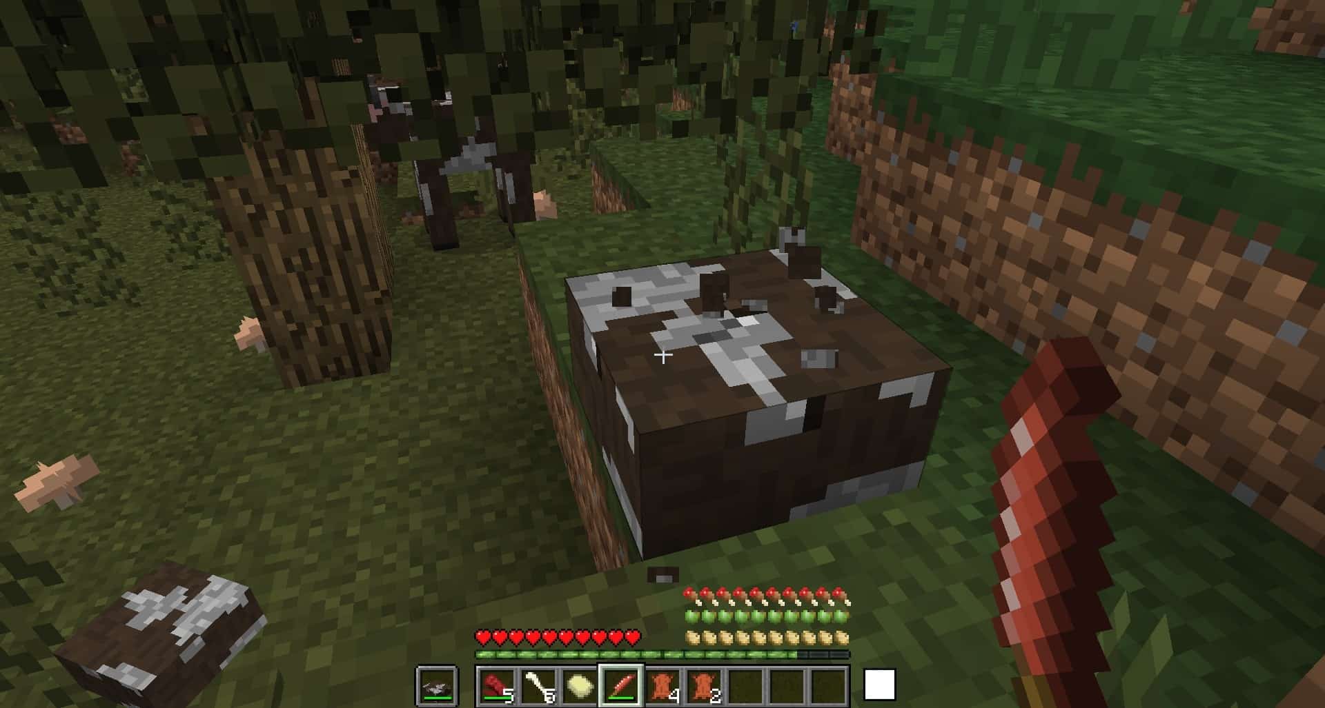 couper une carcasse avec un couteau de chasse du mod Geomastery