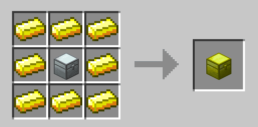 Iron Chests - craft coffre or