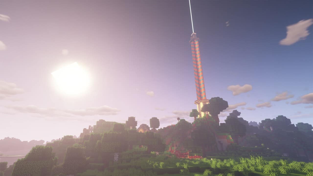 Une grande tour avec un beacon - Soboku