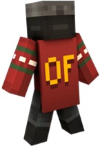 Joueur avec une cape optifine