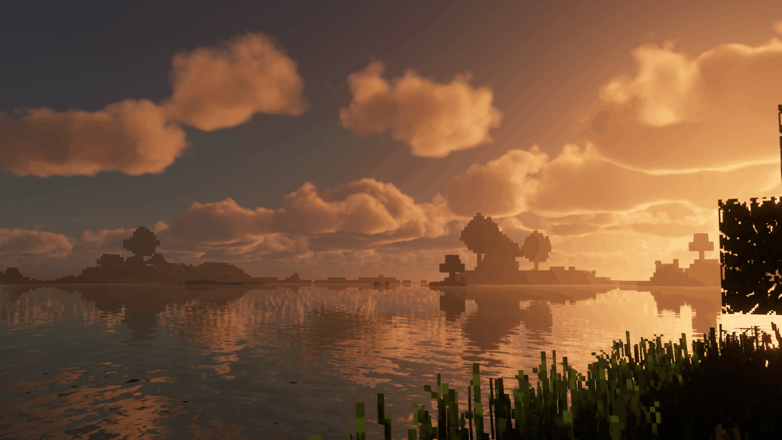 Une fin d'après midi dans Minecraft avec le shader Kappa