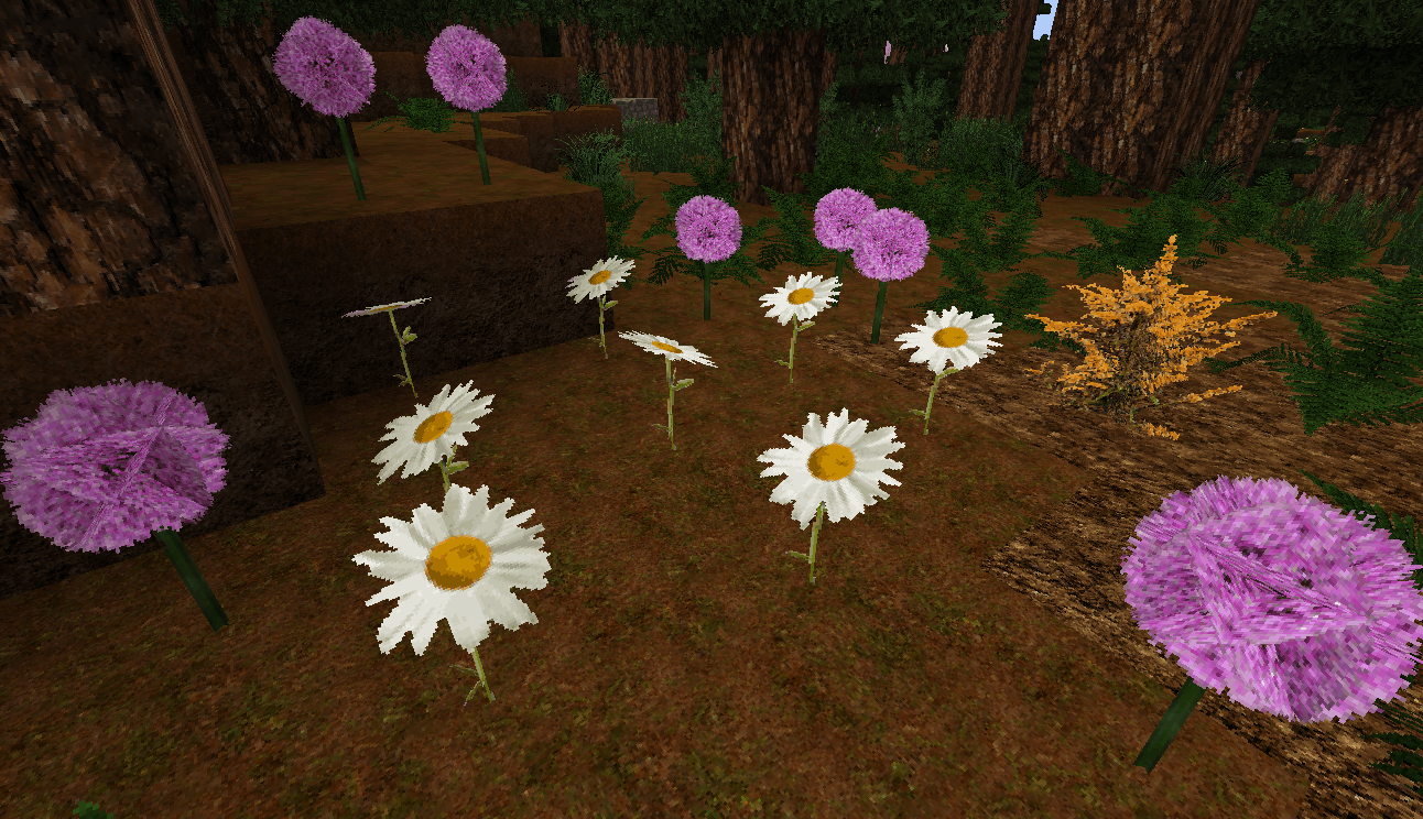 Des pâquerettes - Une biome enneigé - LB Photo Realism Reload 