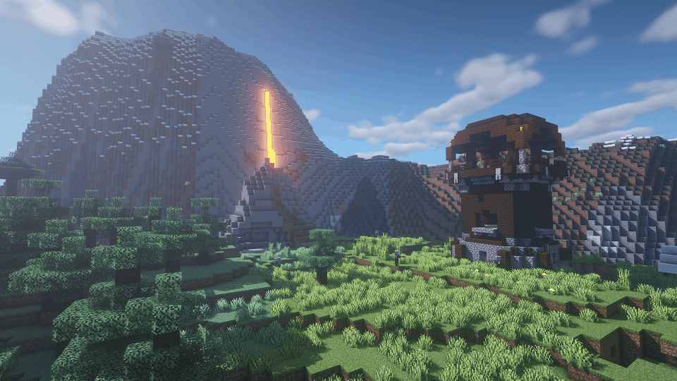 Une coulée de lave avec BSL Shaders