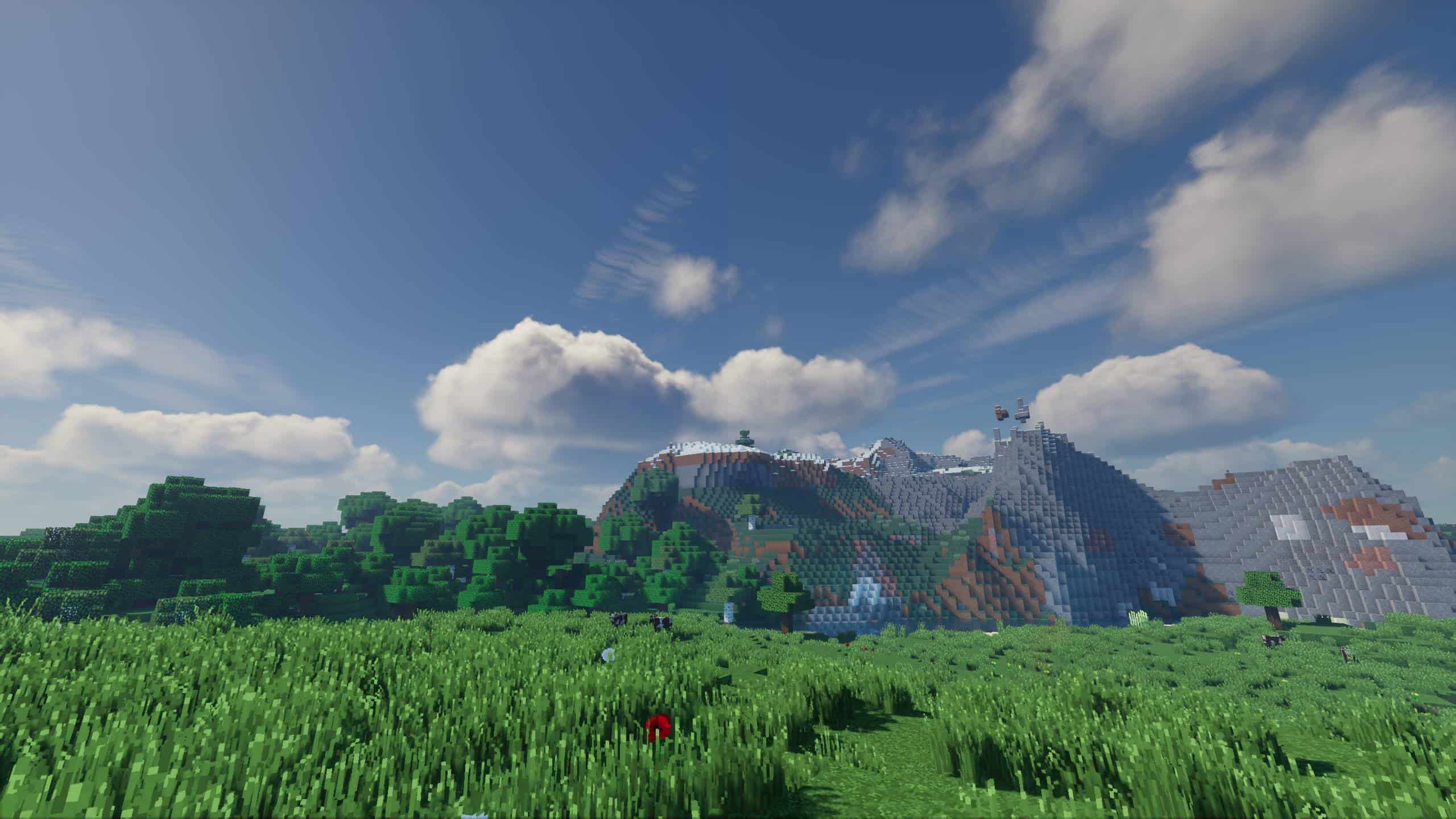 Des plaines avec des Montagnes en fond