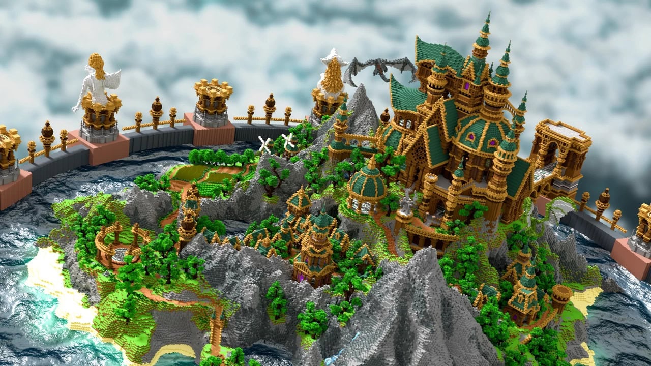 Regrentia : Une Vue du ciel du château