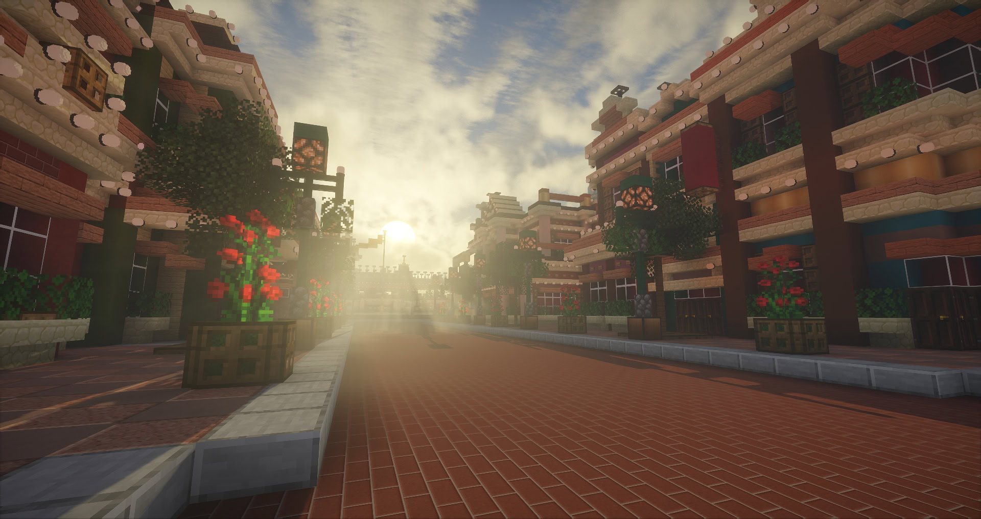 L'avenue lorsque vous entrez dans MagicCraft