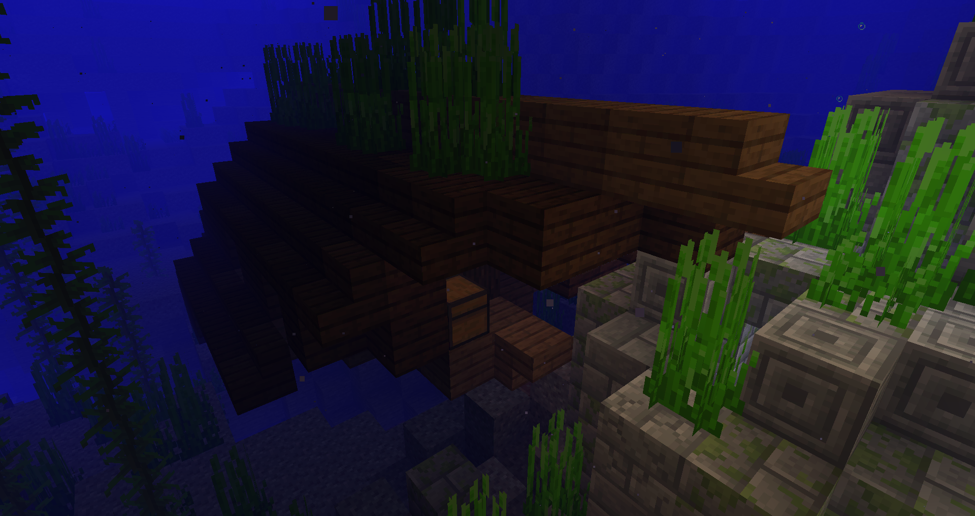 Epave d'un bateau dans Minecraft