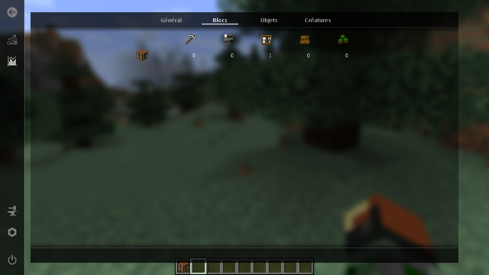 Modern UI : Interface des statistiques des objets dans Minecraft