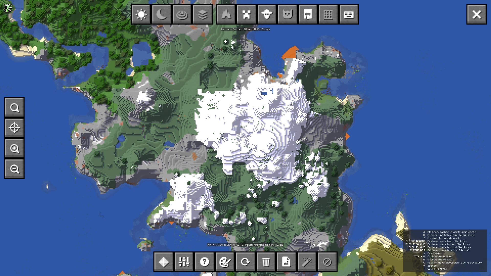 JourneyMap : Le thème classique du mod