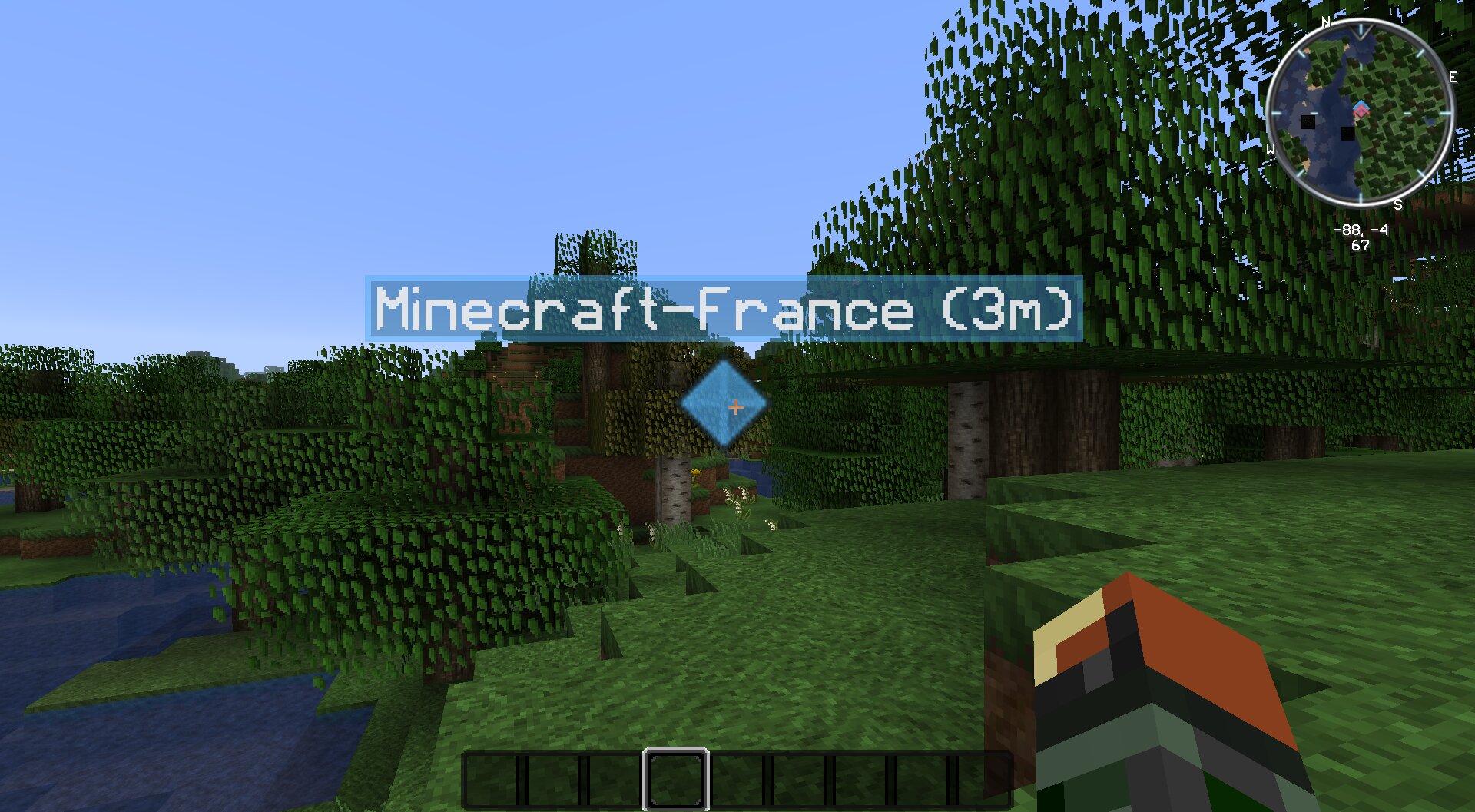 VoxelMap - Le waypoint qui s'affiche en jeu