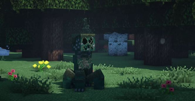 Resource Pack Overgrowth : Le Creeper dans la nature