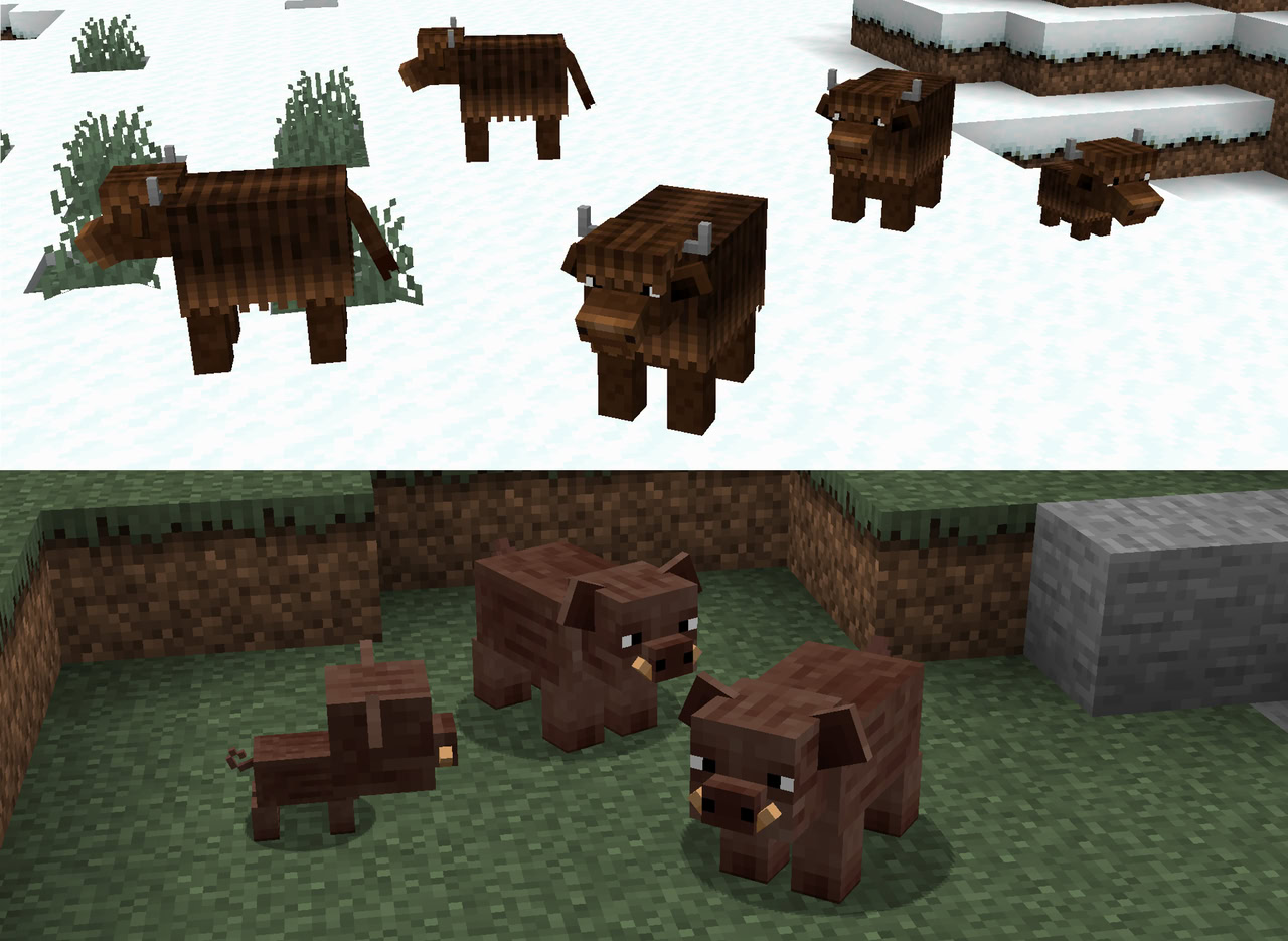 Phil's Default Improvement - resource pack - Des cochons et des taureaux 