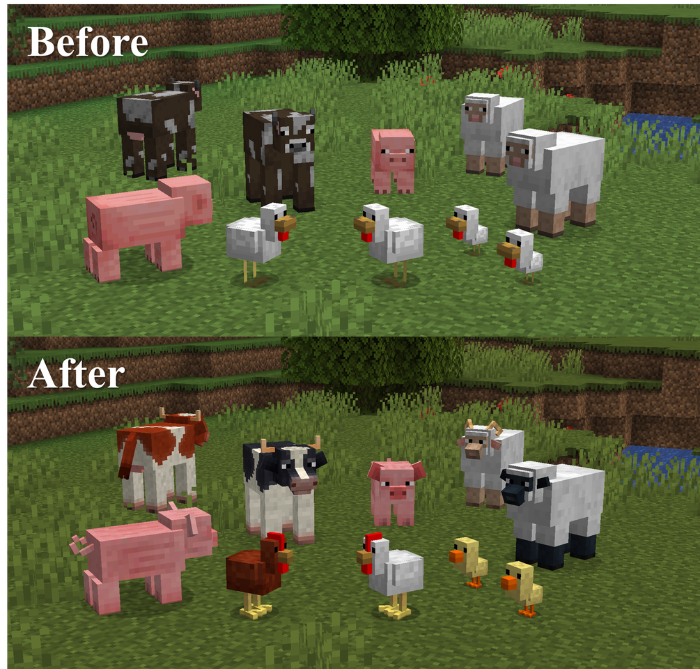 Phil's Default Improvement - resource pack - Des animaux