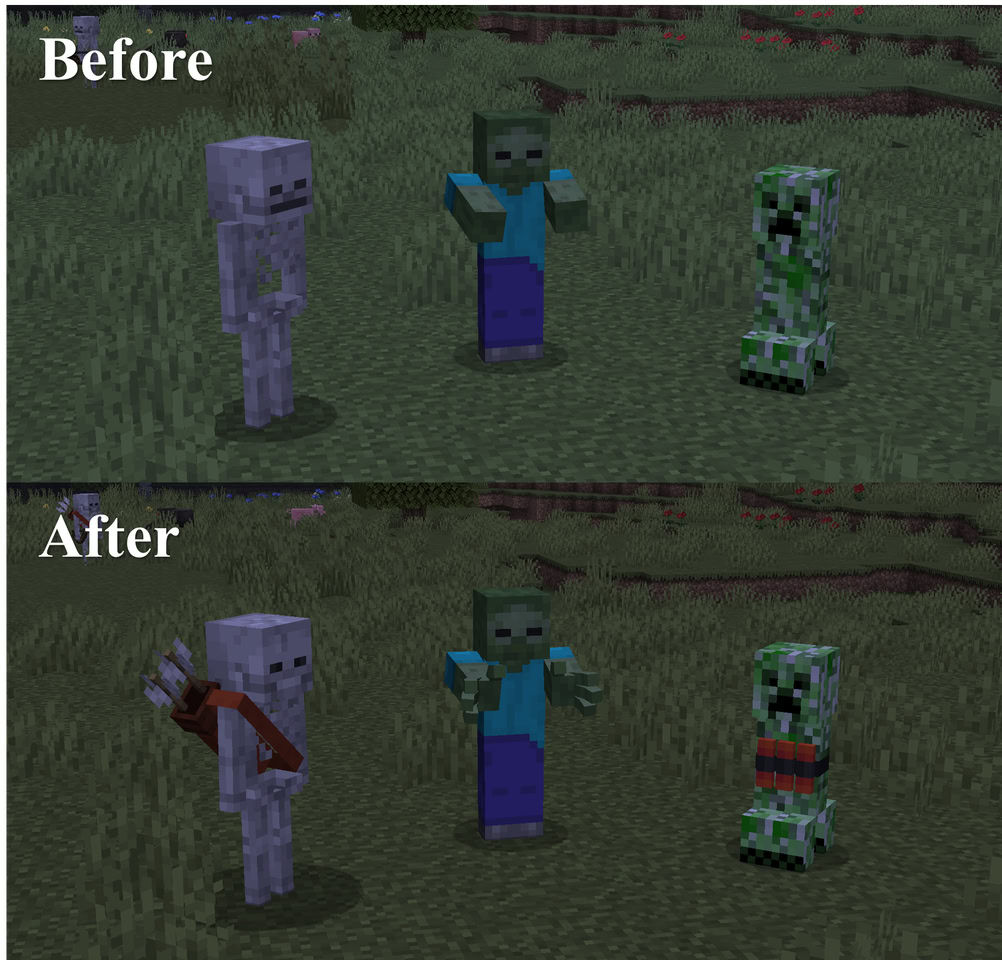 Phil's Default Improvement - resource pack - Des monstres