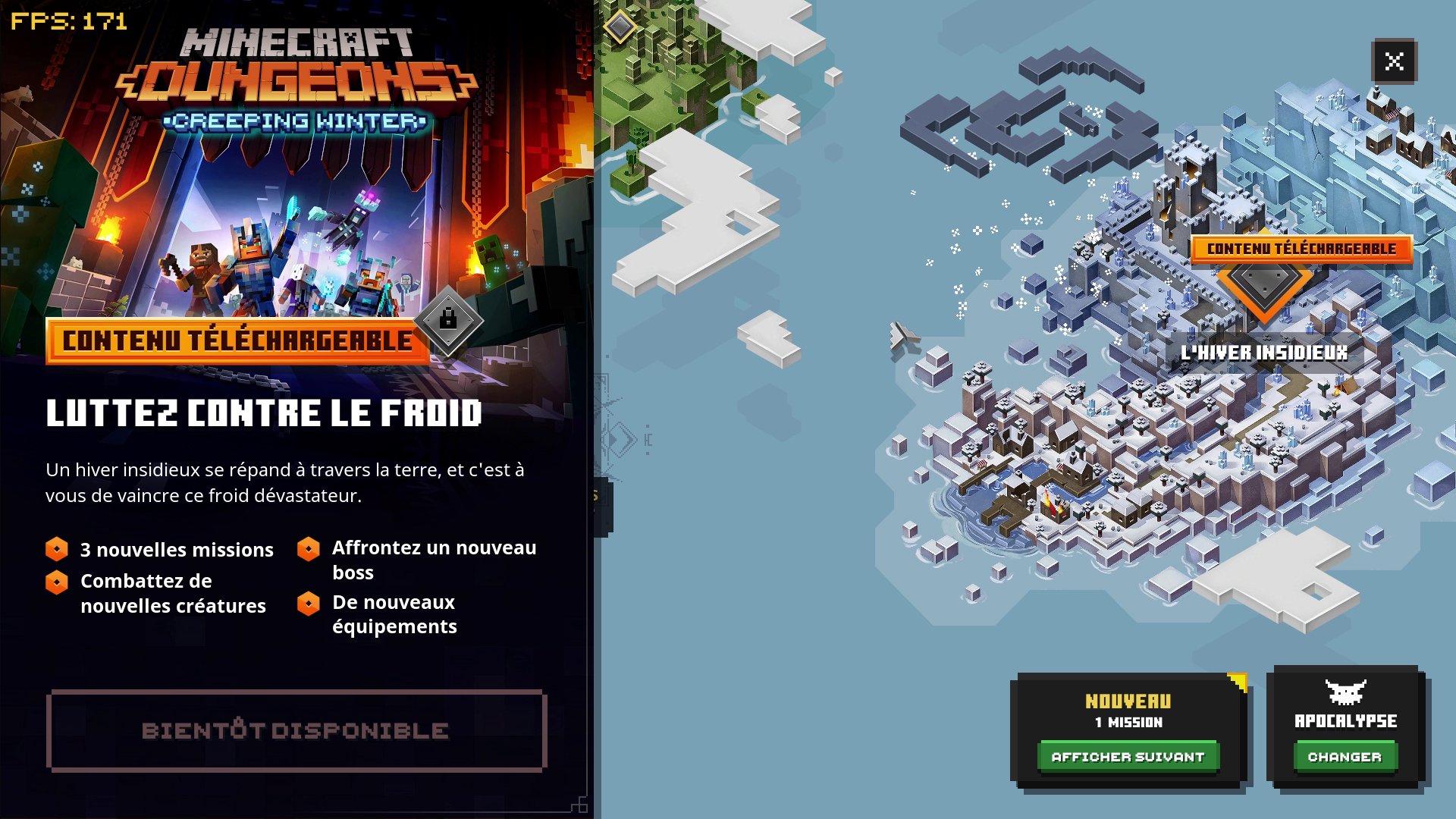 Minecraft Dungeons DLC Creeping Winter