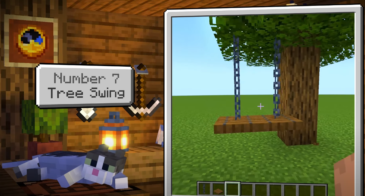 balancoire minecraft