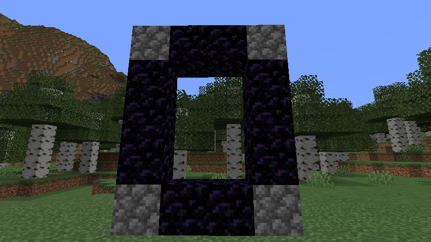 haut du portail du nether