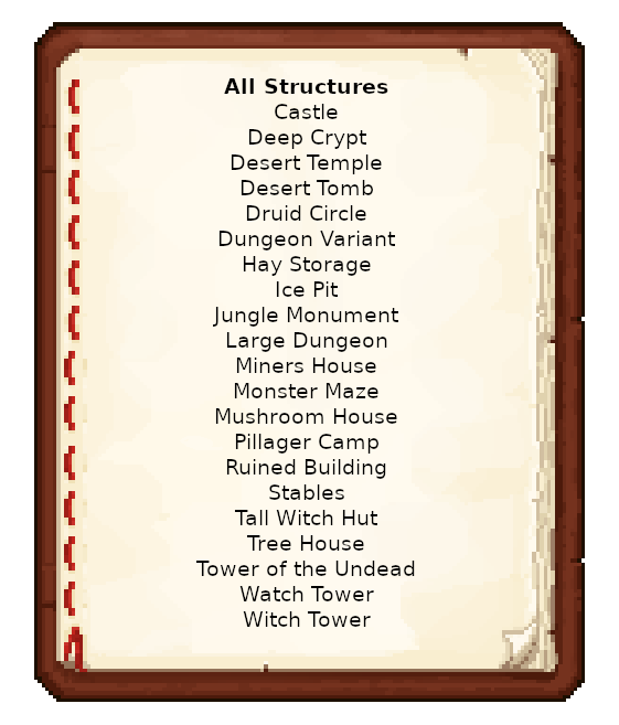 liste structures dunegon enhanced