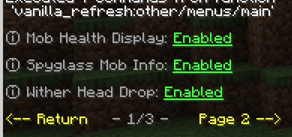 configuration de vanilla refresh