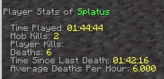 statistiques du joueur