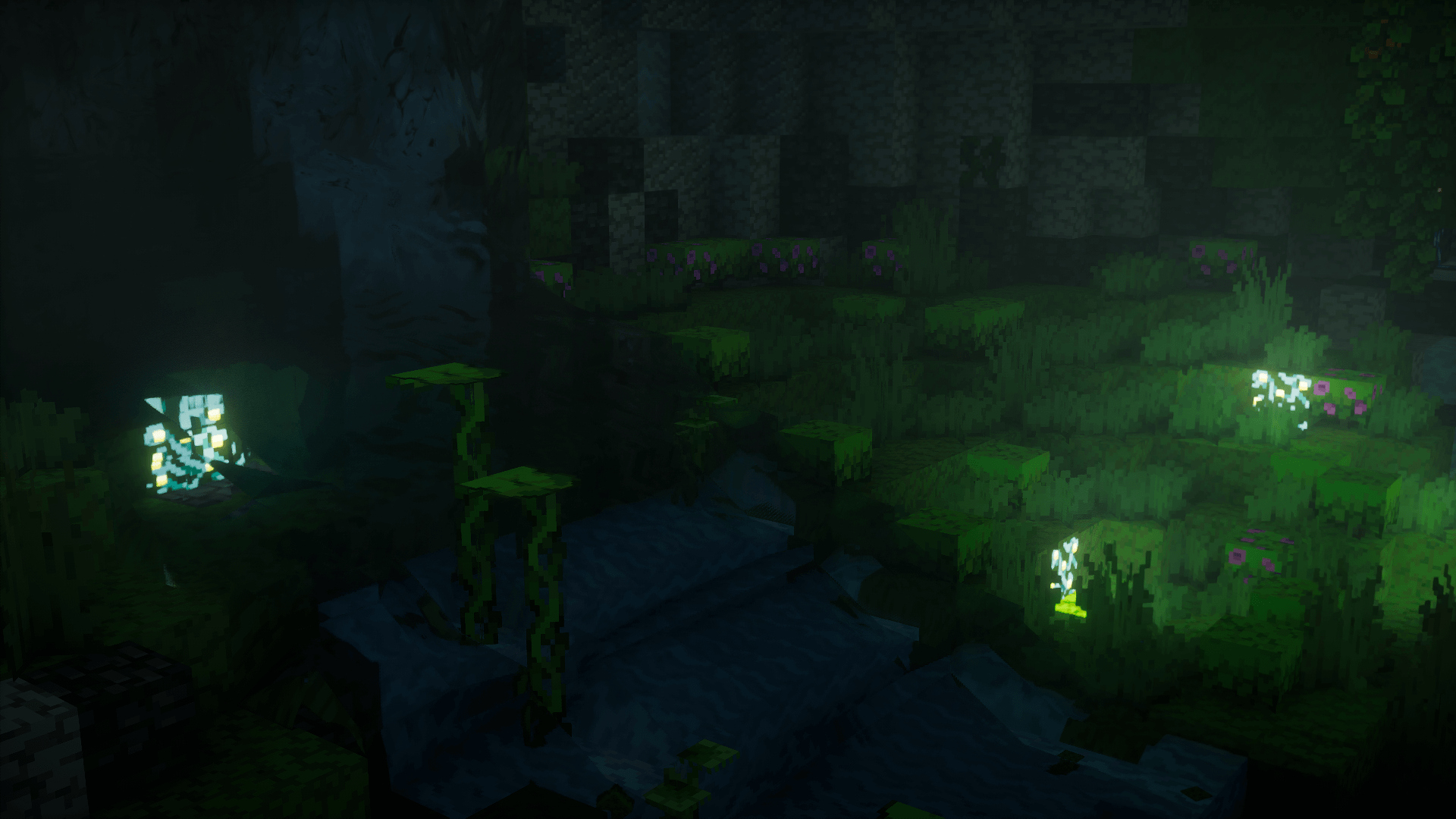 lush cave