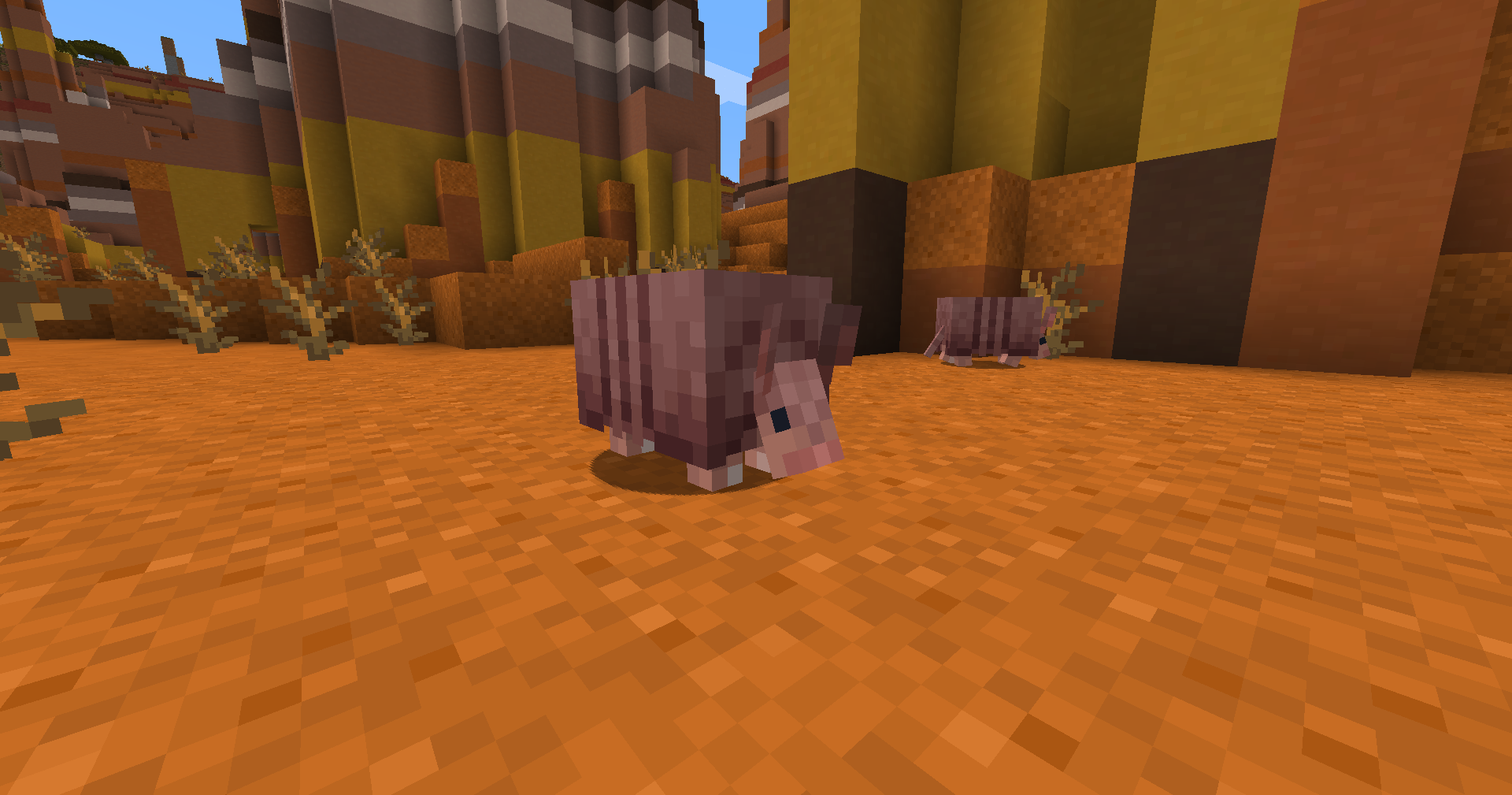 Un tatou dans Minecraft