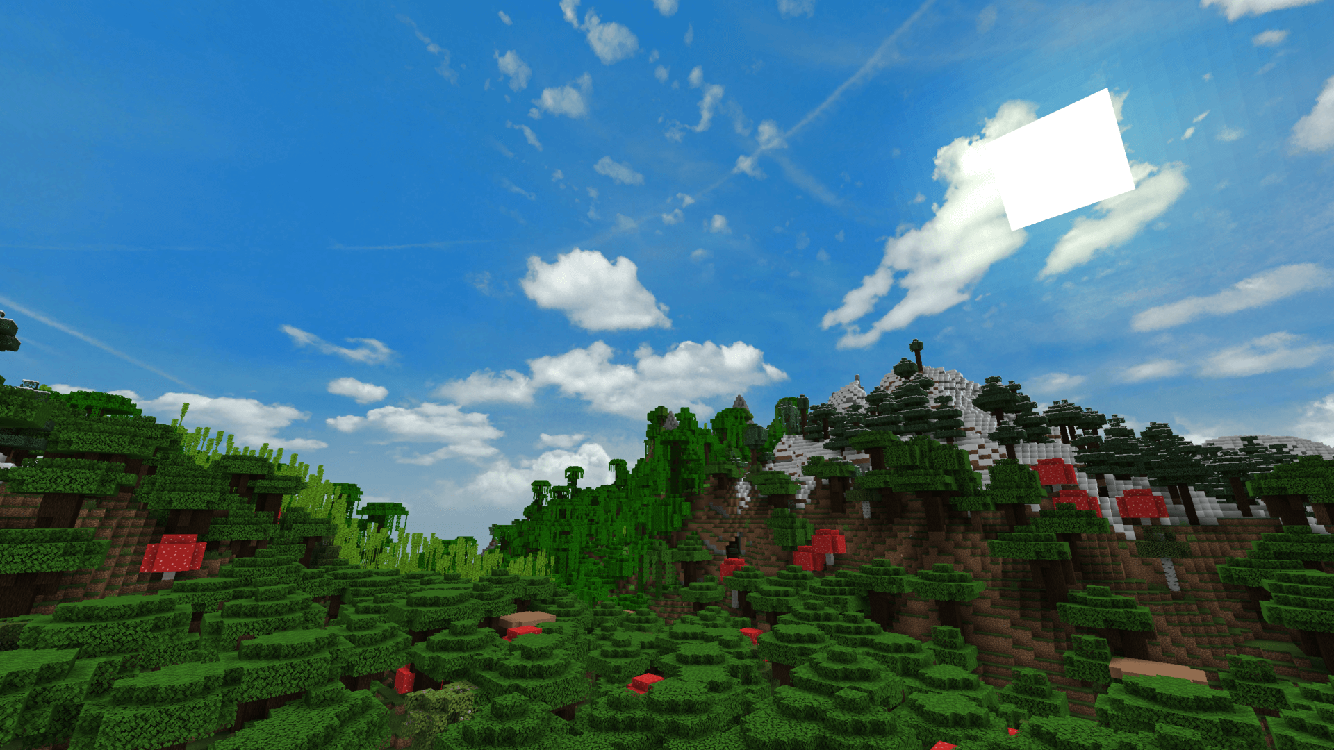 Minecraft – ciel de jour avec nuages en Overworld — Black Mesa Skyboxes