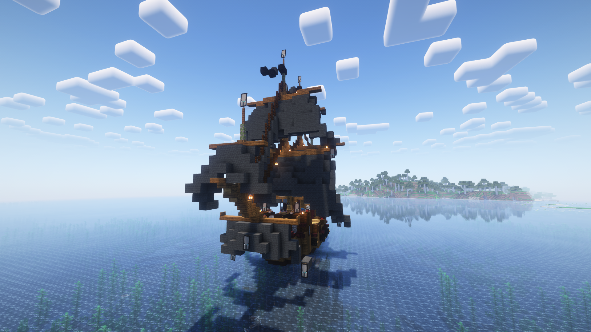 Illager Warship – vue de face de la proue