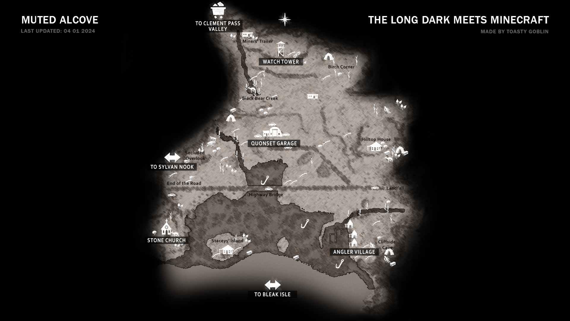 Minecraft carte The Long Dark - Carte Muted Alcove
