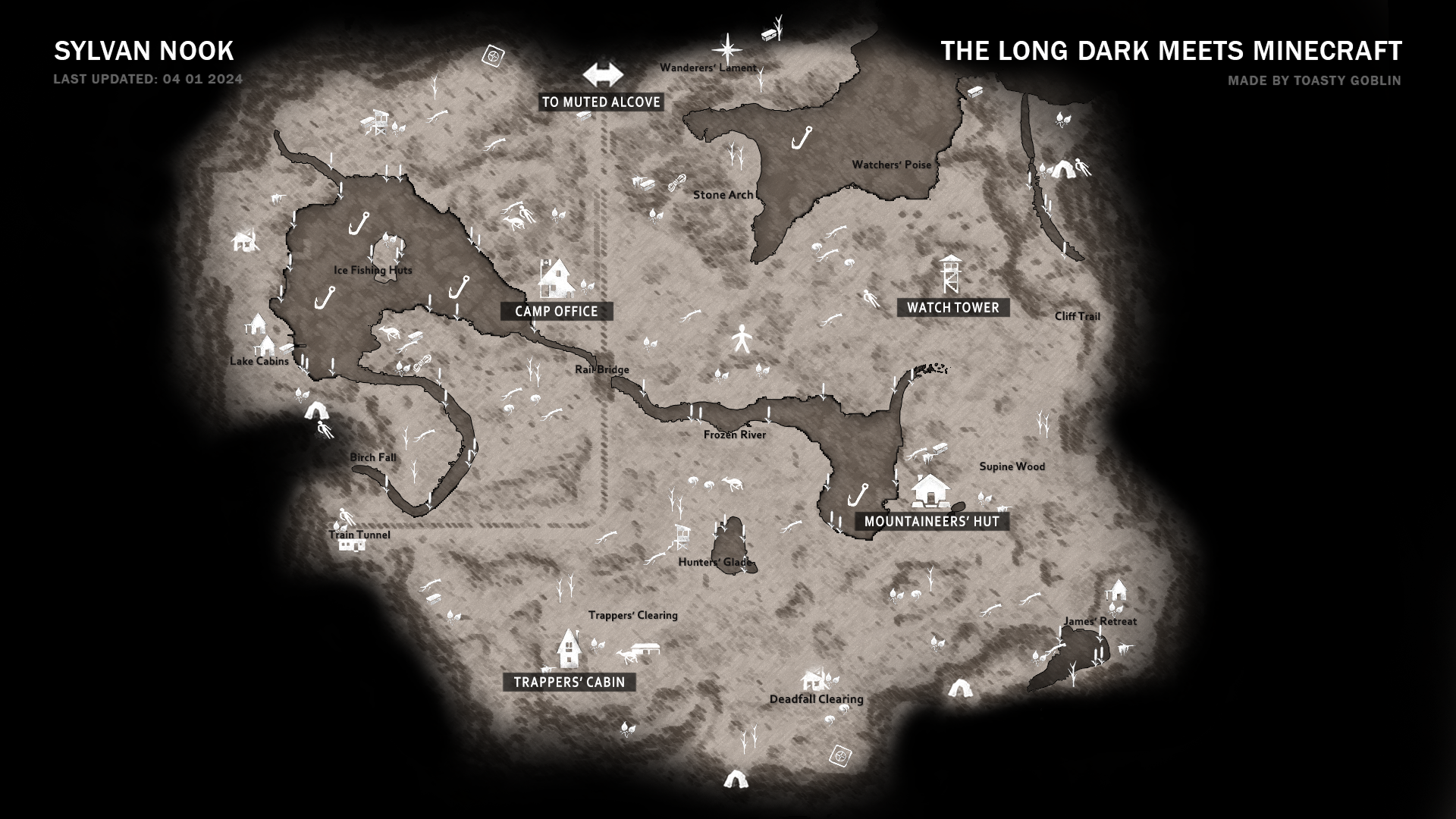 Minecraft carte The Long Dark - Carte Sylvan Nook