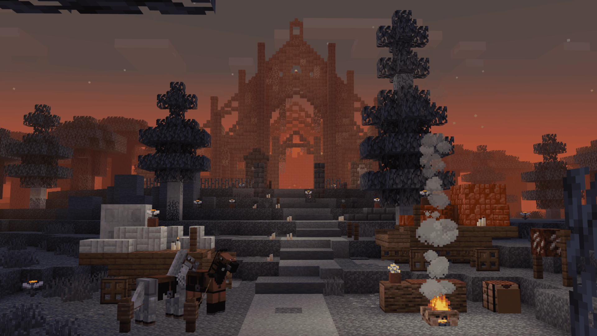 Église installée dans la forêt du Jardin Pâle.