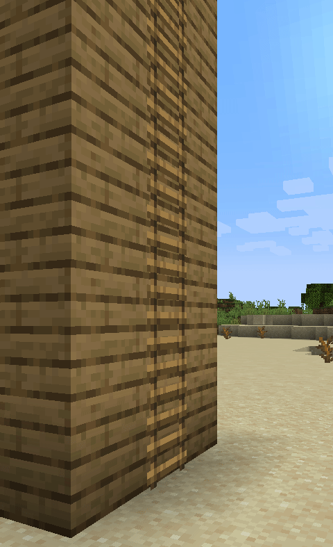 Not Enough Animations - animation réaliste sur une échelle dans Minecraft