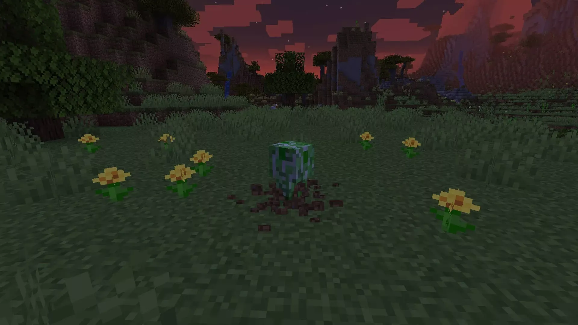 creeper qui sort du sol