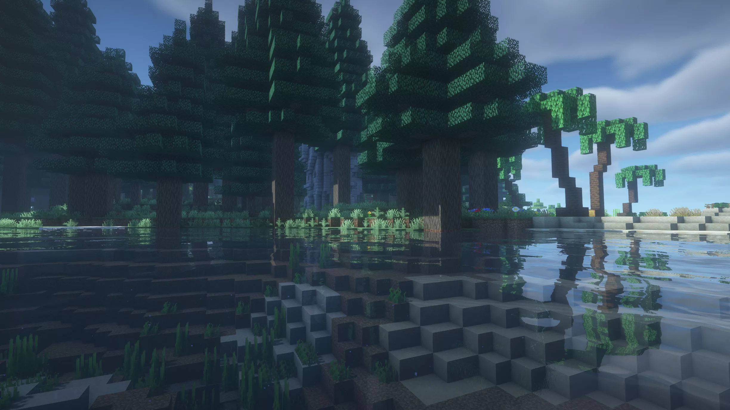 foret bord de l eau stuffed minecraft