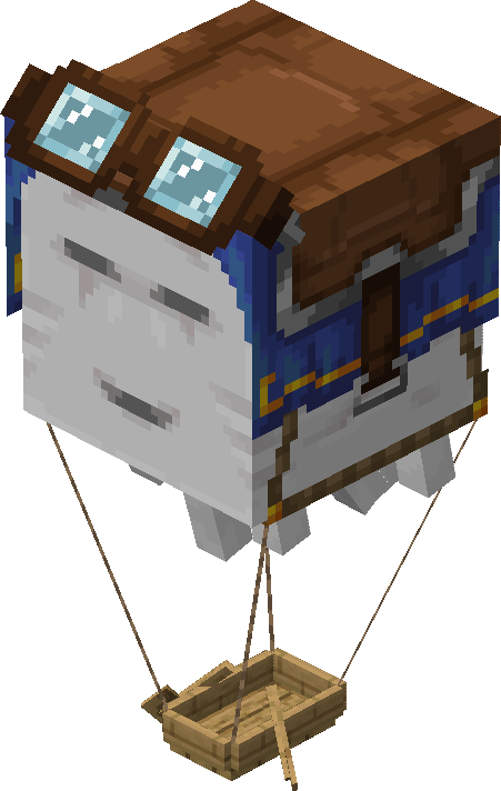 UN Ghast Joyeux qui transporte un bateau dans les airs
