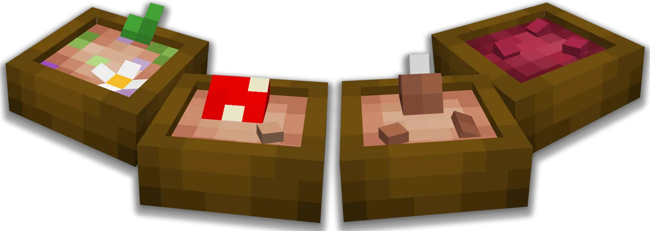 Visuel des soupes en 3D avec le pack de textures Fresh Food