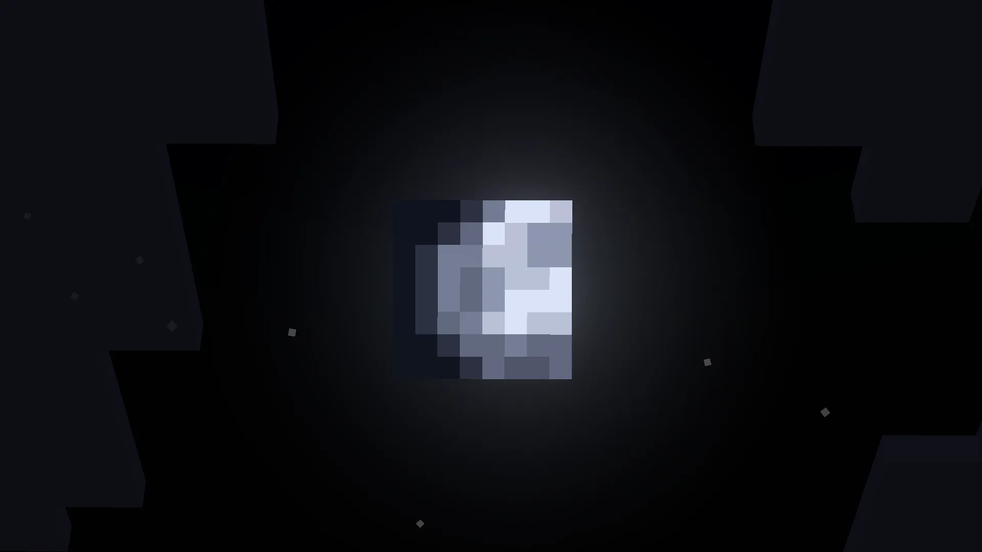 Texture HD de la lune dans Minecraft avec le pack de textures Fresh Environment.