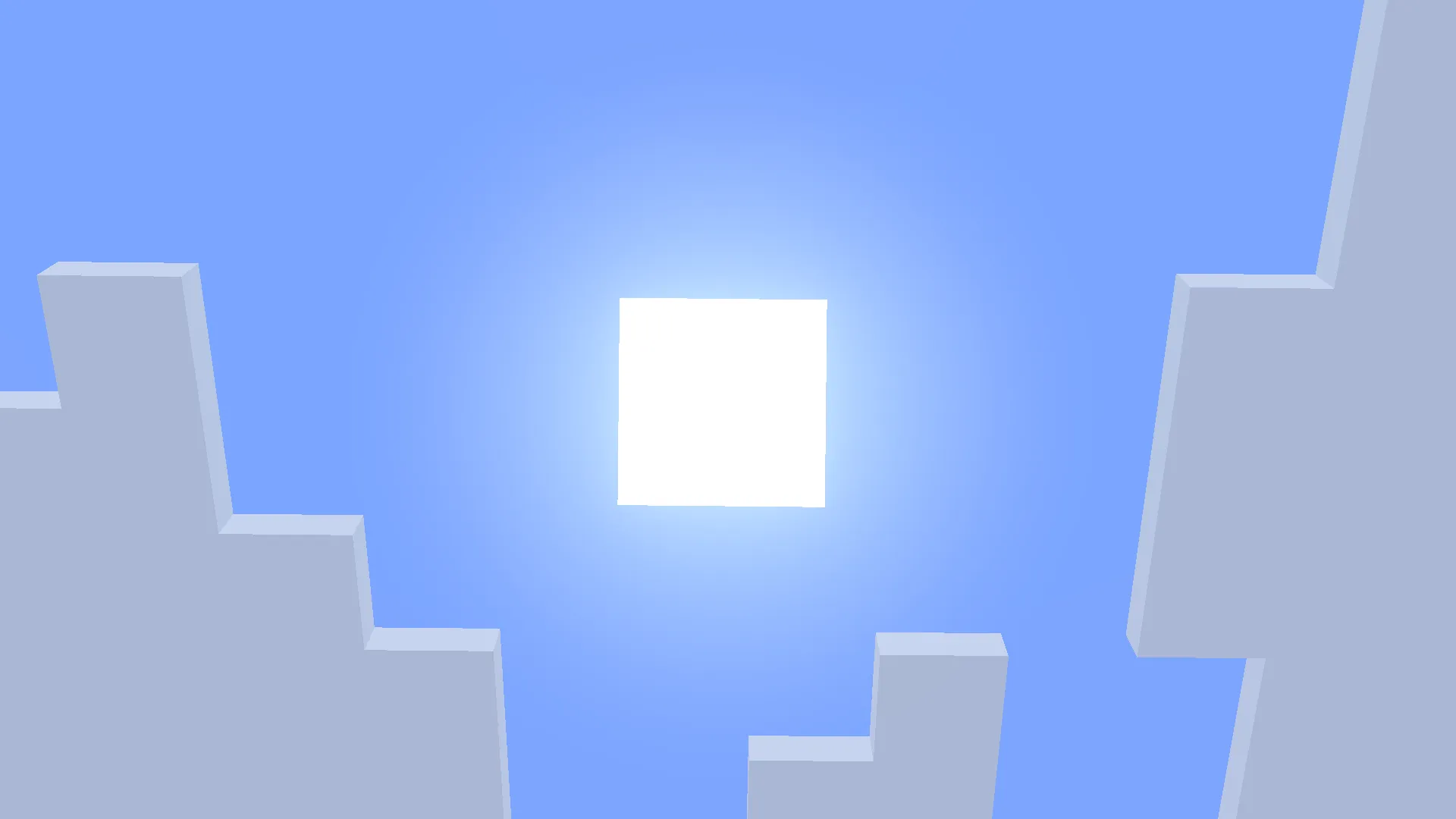 Soleil en haute définition avec effet lumineux dans Minecraft grâce au pack Fresh Environment.